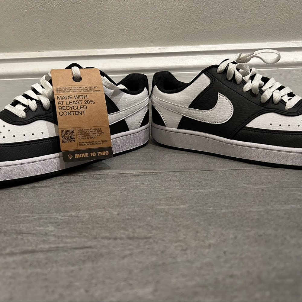 Nike Black and White Court Vision Sneakers